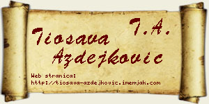 Tiosava Azdejković vizit kartica